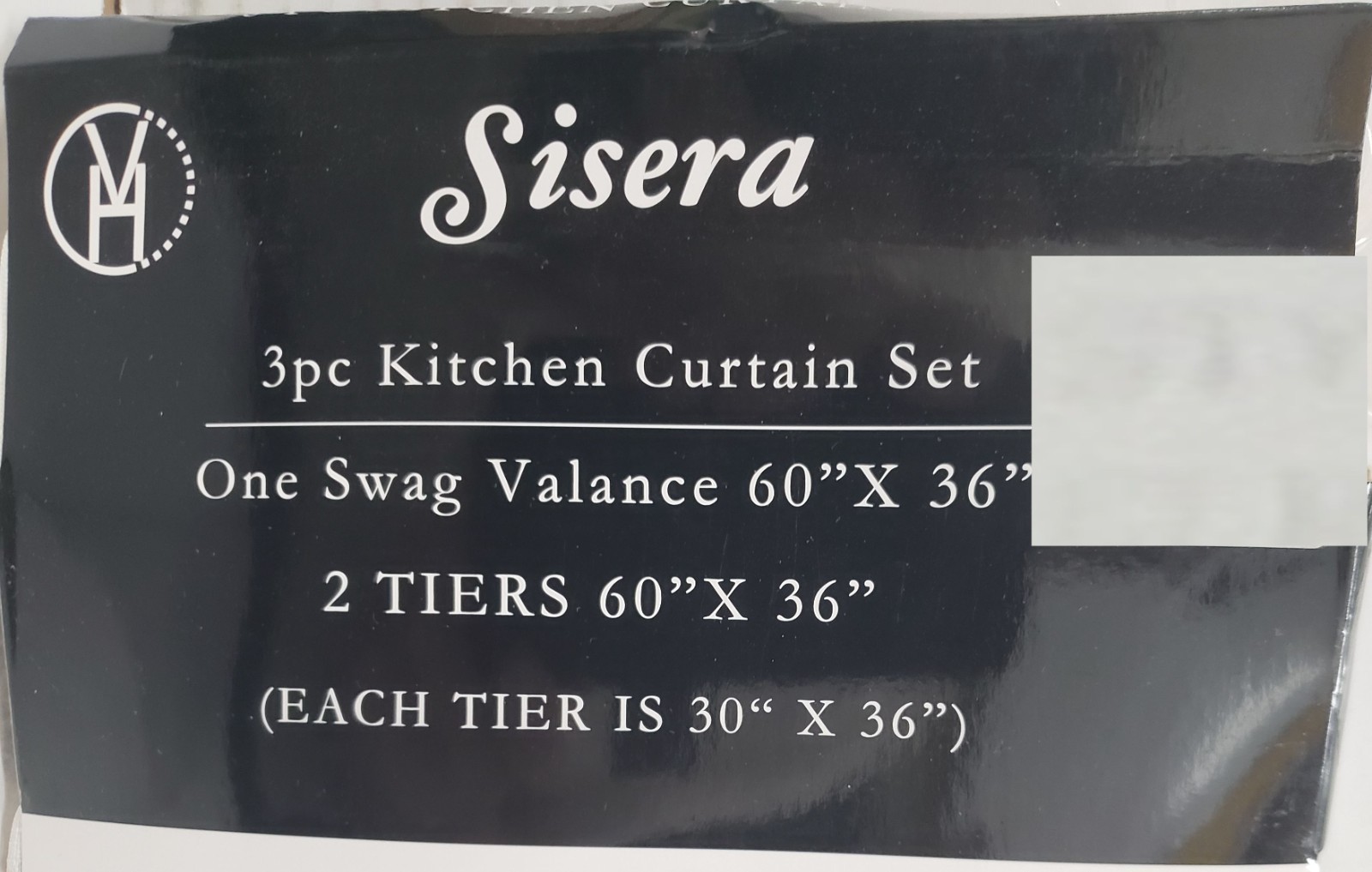 3pc. Embroidery Curtains Set: 2 Tiers & Swag (60″x36″) STRAWBERRIES, SISERA, VH