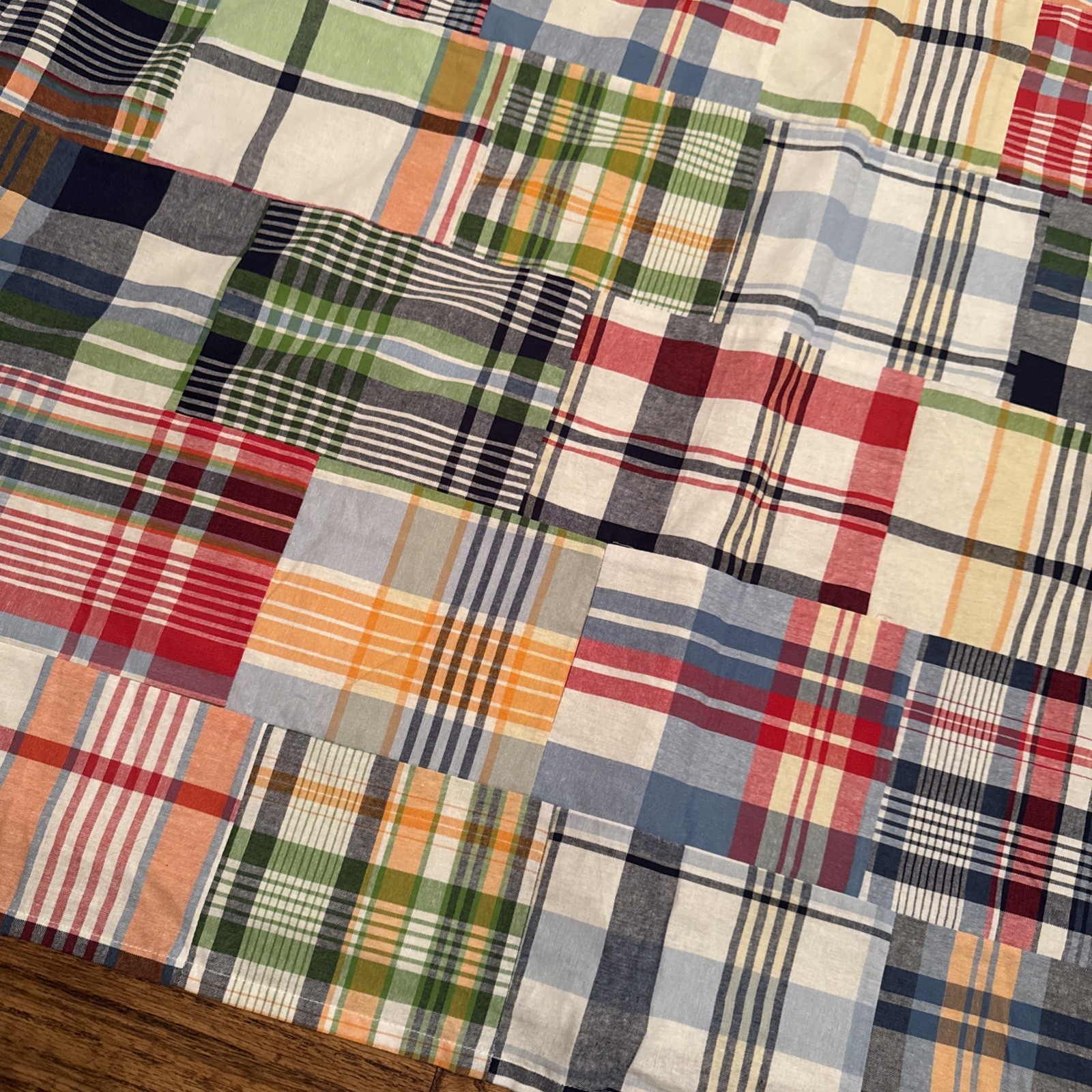 Pottery Barn Kids Madras Cotton Plaid Blackout Curtains Set (2 Panels) 44”x 84”