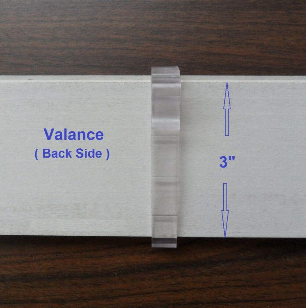 Valance Clips 10pcs 3” Window Blinds Hidden Clip Clear Plastic for Horizonta…