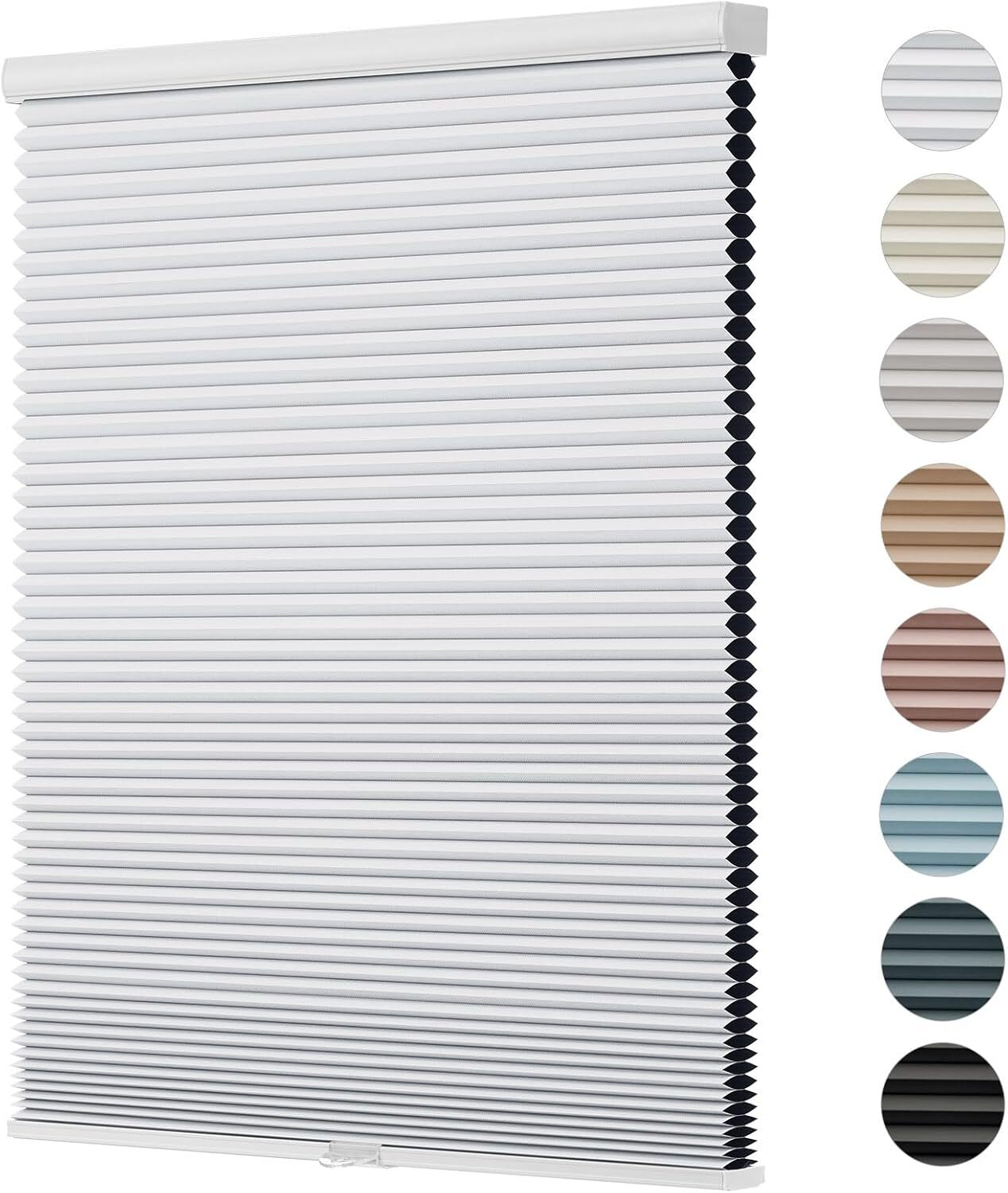 CUSTOM Blackout Honeycomb Blinds For Window Cordless Cellular Shades-Five Colors