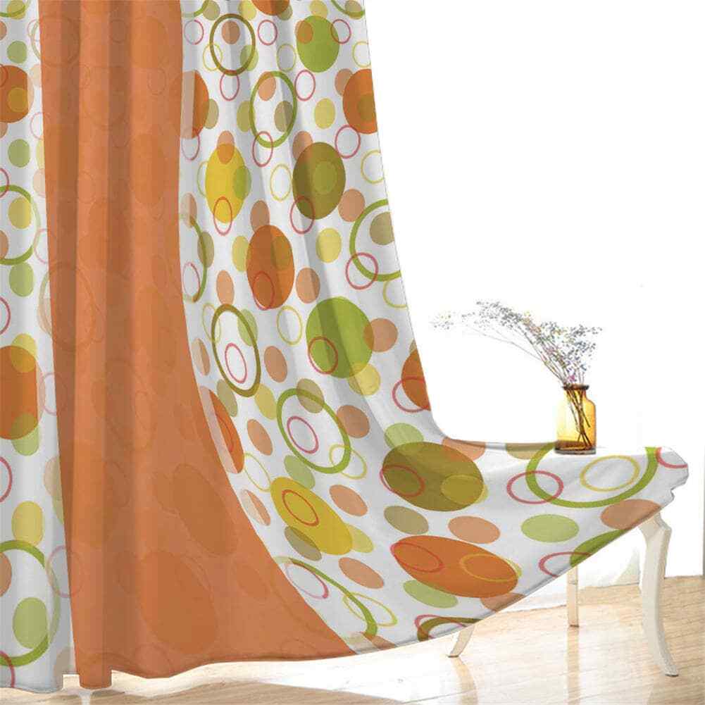 Orange dreamy bubbles everywhere Printing 3D Blockout Curtains Fabric Window