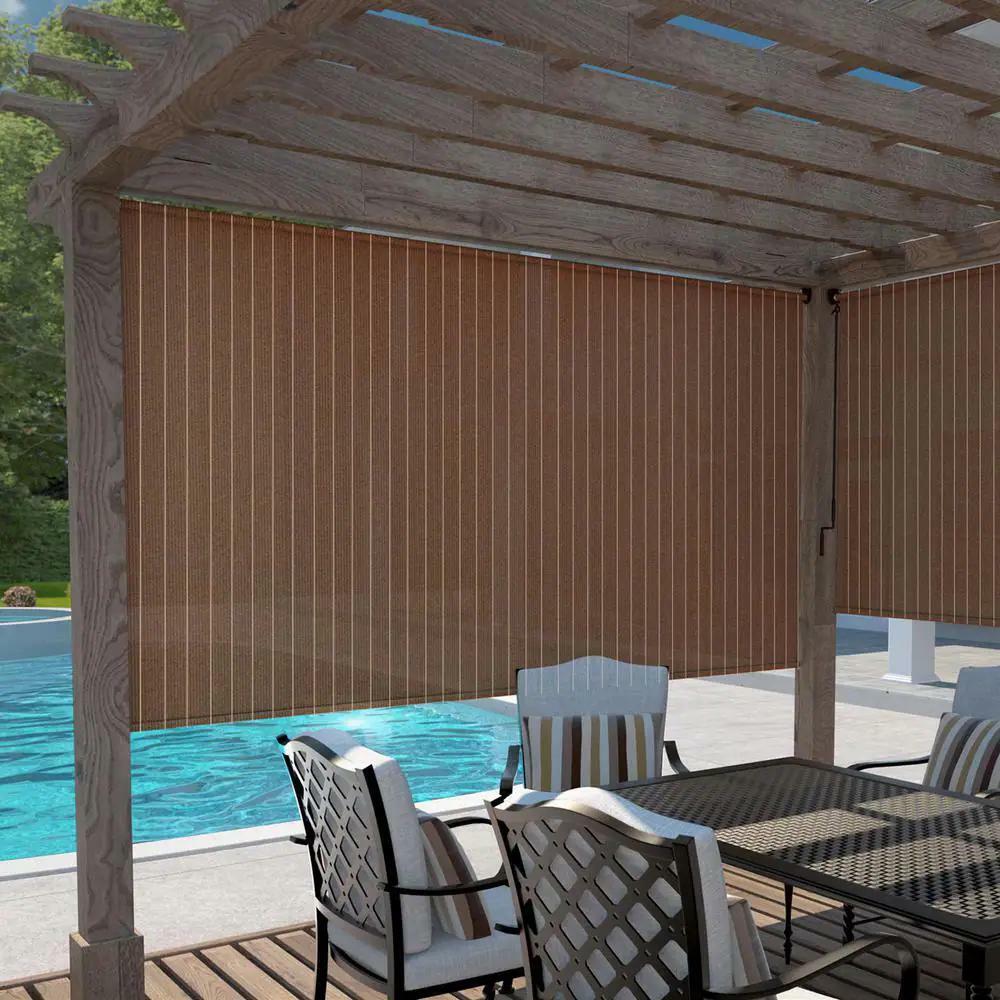 Coolaroo Exterior Roller Shade Light Filtering Fade Resistant 96 in W x 72 in L