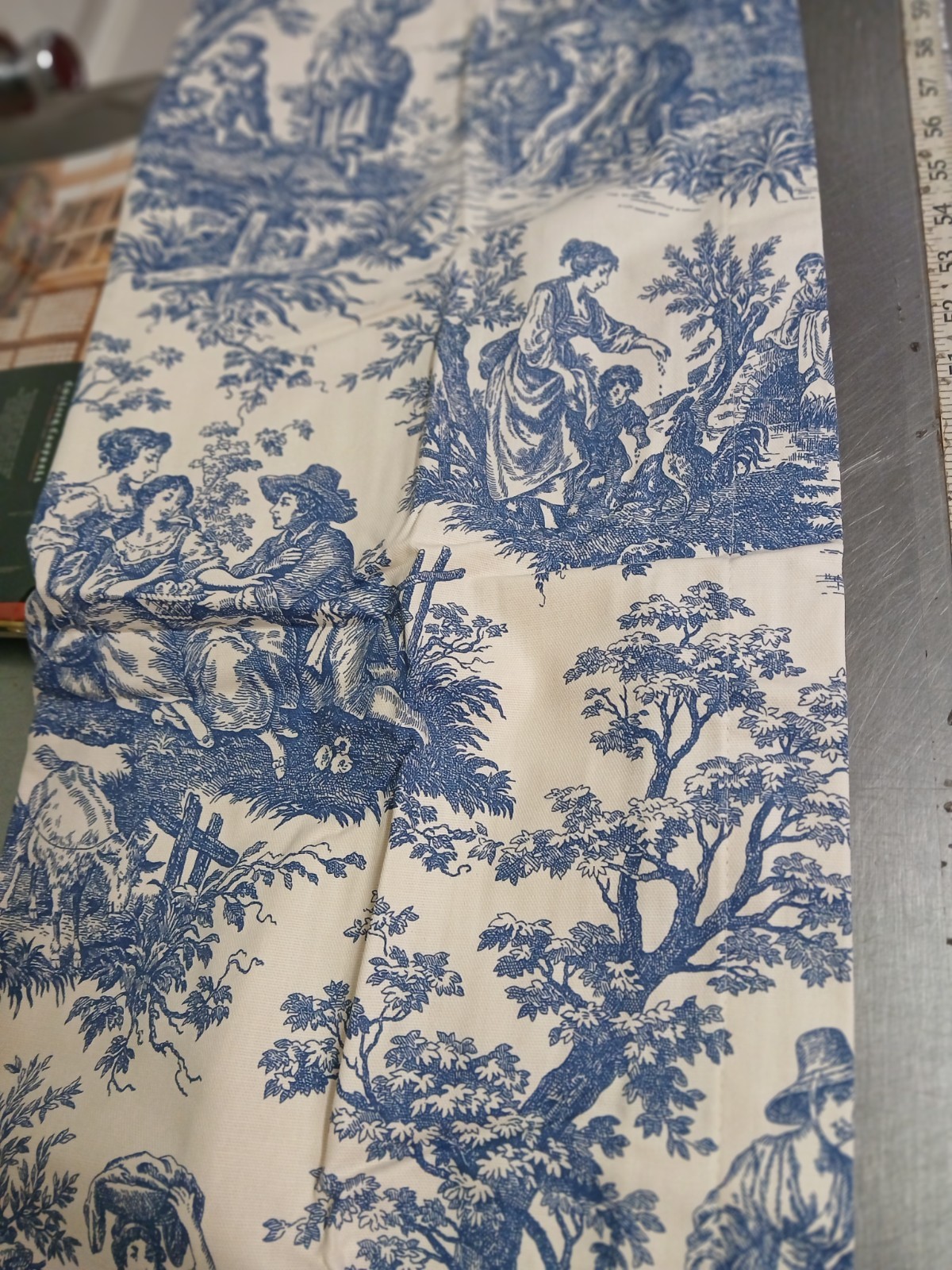 Waverly Home Classics “Country Life” Wedgewood Blue Rod Pocket Lined PAIR-84″ L