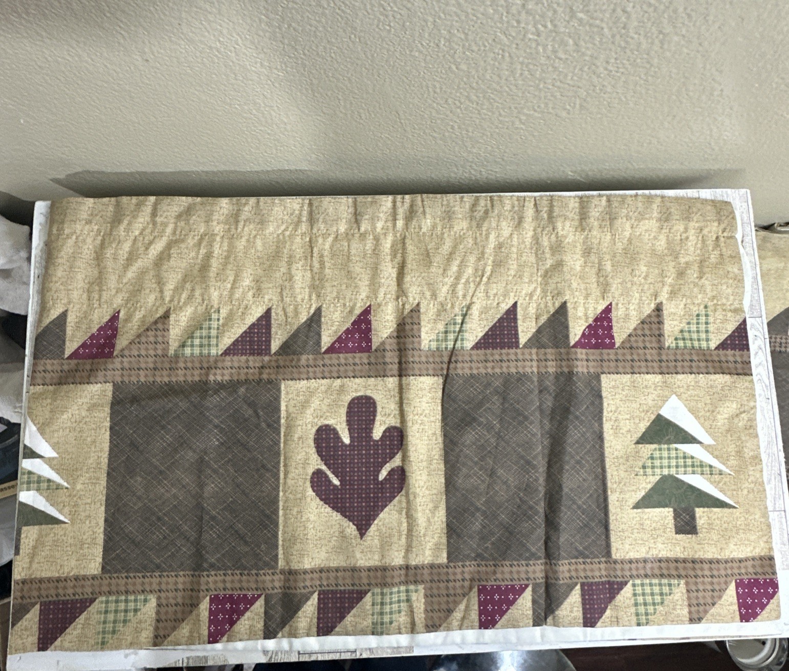Rustic Valance Primitive 60″ x 18″ 2sets= 4 Pcs. 1 Pillow Case Pine Tree 29″x22″