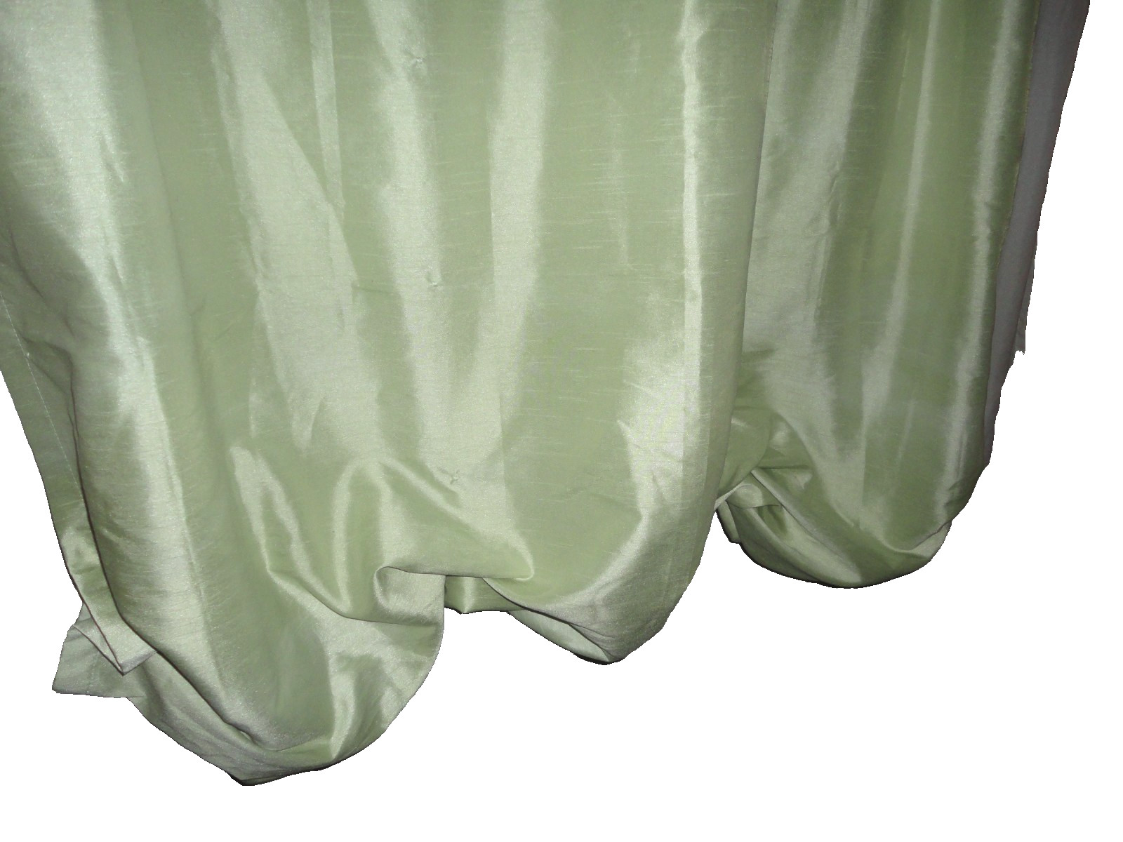 SIMPLY SHABBY CHIC GREEN FAUX SILK (1) BALLOON VALANCE SHADE 59 X 61