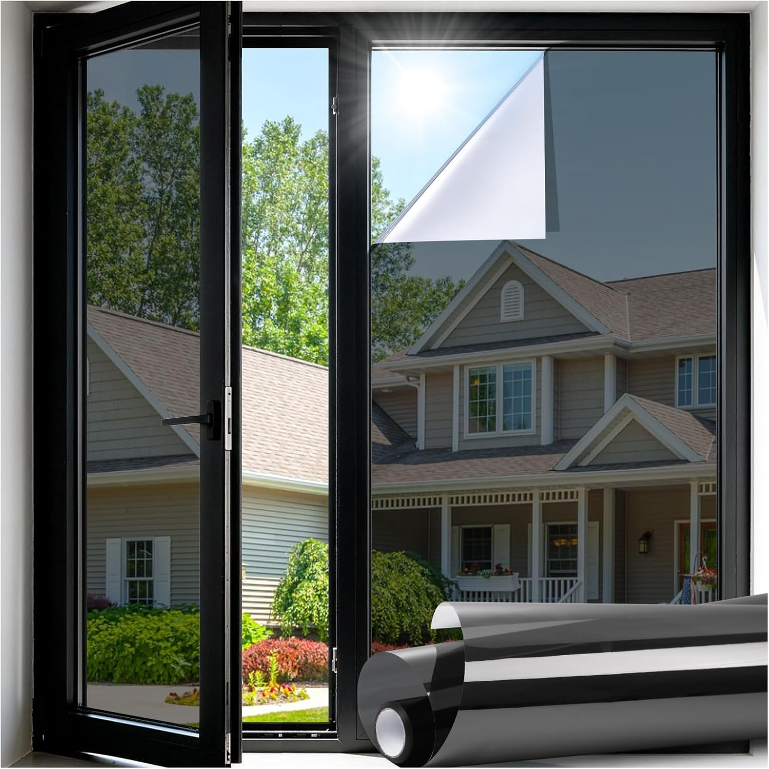 17.5″ x 78.7″ One Way Window Privacy Film, Window Tint for Home,Sun Blocking UV
