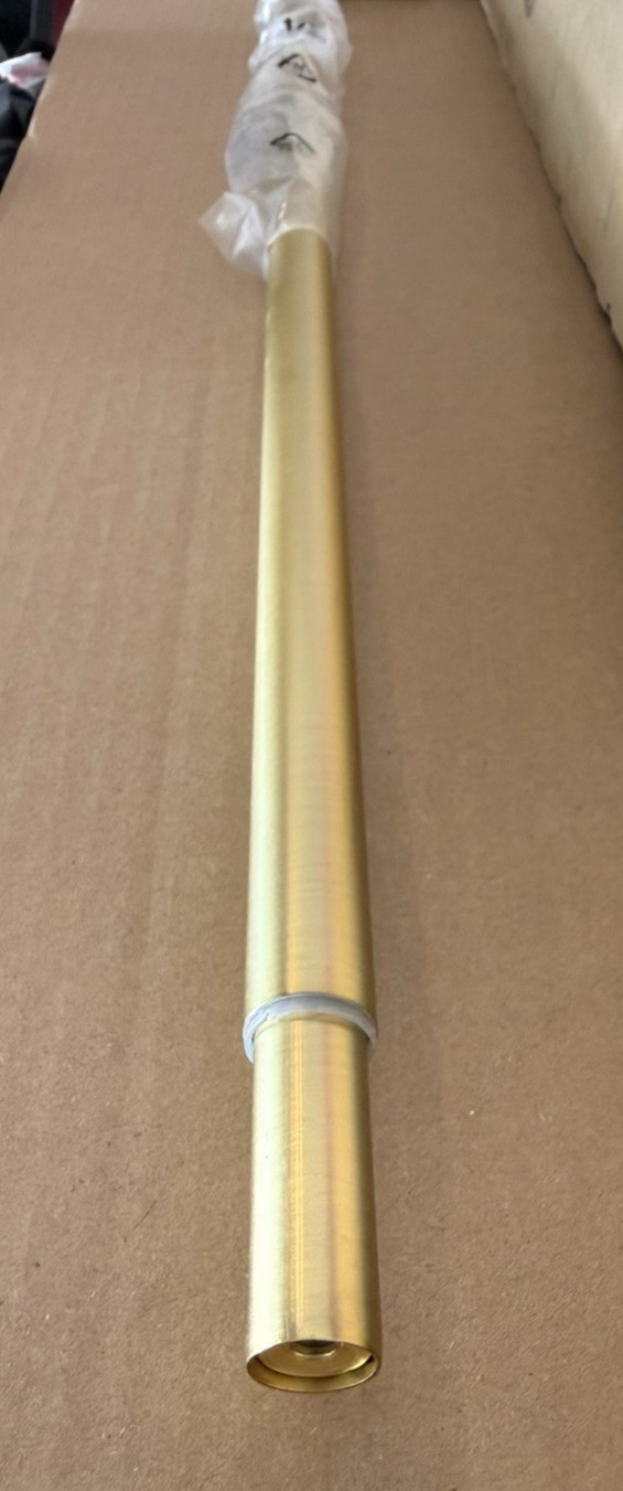 Pottery Barn Kids Window Curtain Rod + Brackets – Gold – 48-88″ – .75″ NEW
