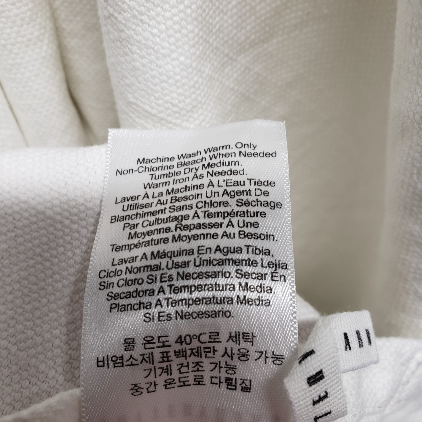 Pair Pottery Barn White Cotton Canvas Curtains Minimalist Woven Panels 49.5×77