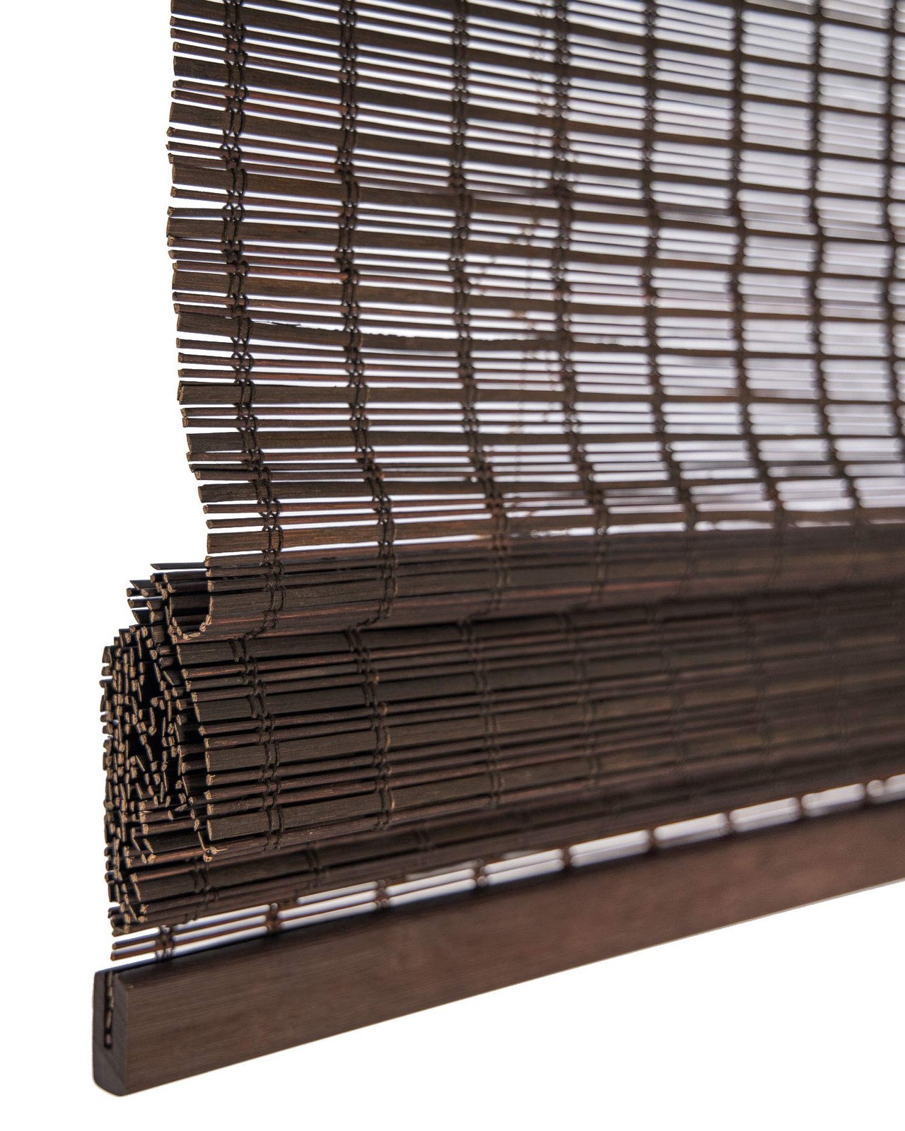 CHICOLOGY Bamboo Roman Shades Light Filtering Blinds for Window 39″W x 64″H Buff