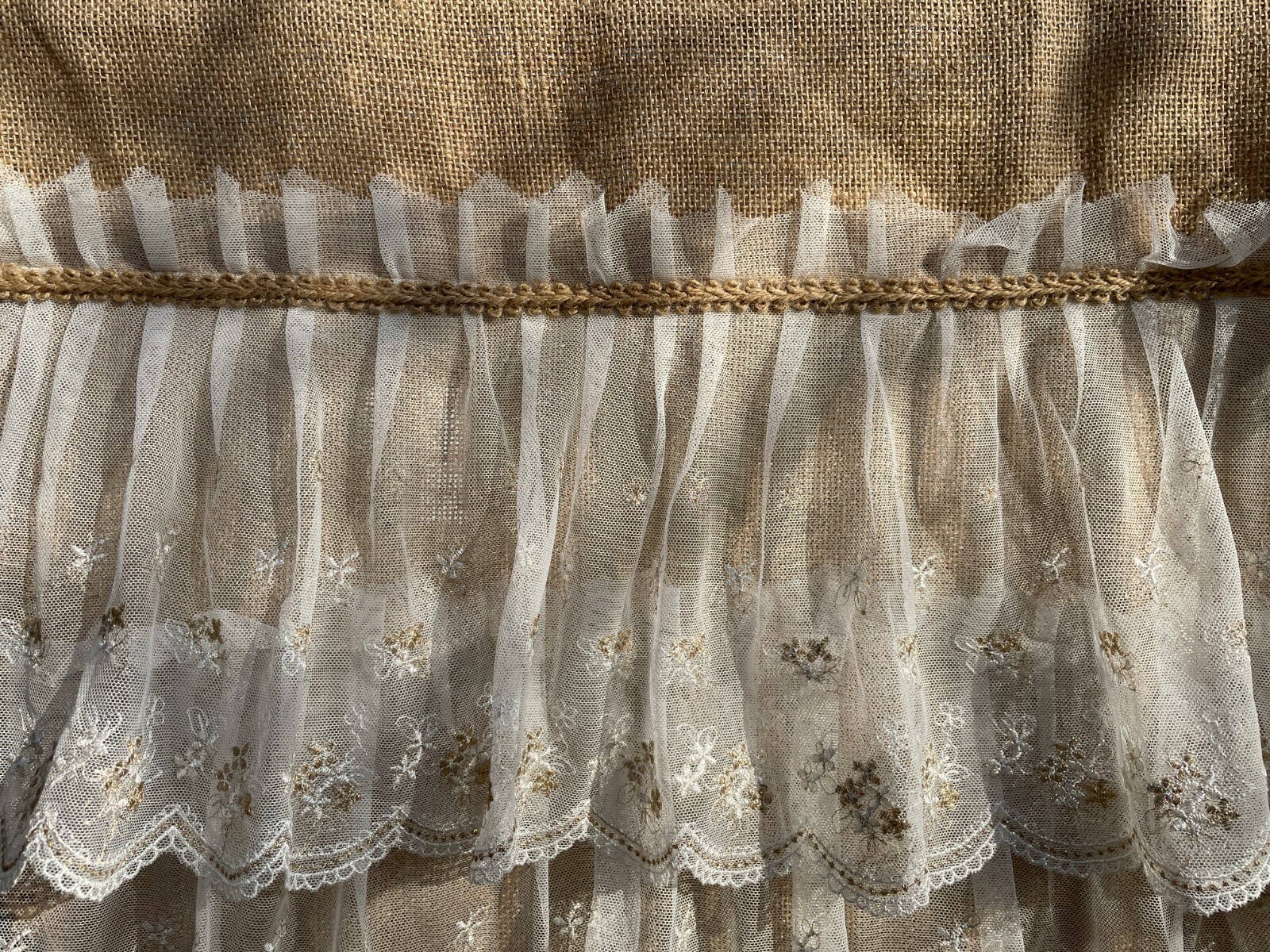 High Quality Unique Kitchen Valance Burlap Kitchen Curtain window Treatment