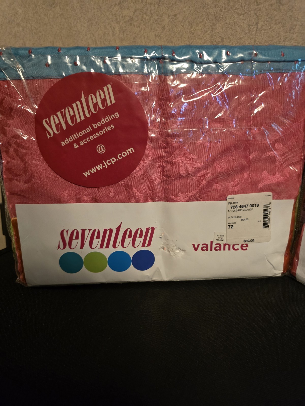 2 Seventeen Valance 15 x 72 in – Tangerine Dreams – Multicolor Bright