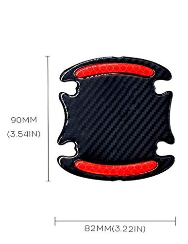 Carbon Fiber Inner Door Handle Scratch Protector Reflective Warning Marker Tr…