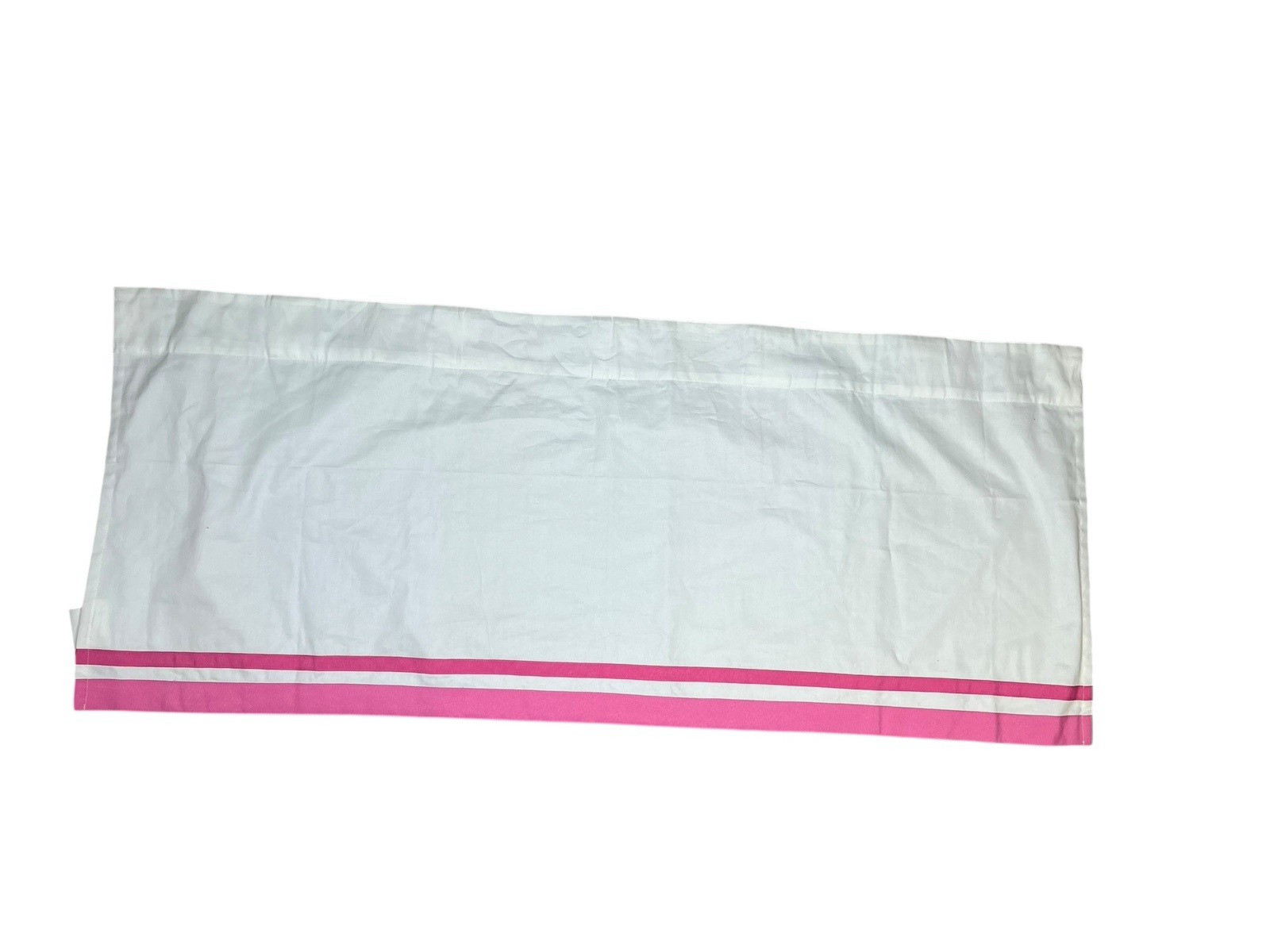 Pottery Barn Kids Harper Pink Grosgrain Stripe Window Valance 44 x 18 set of 6