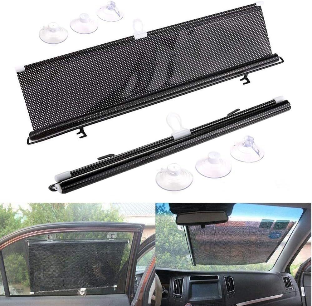 Retractable Car Auto Front/Side Window Sun Shade Shield Cover Roll Curtain Visor