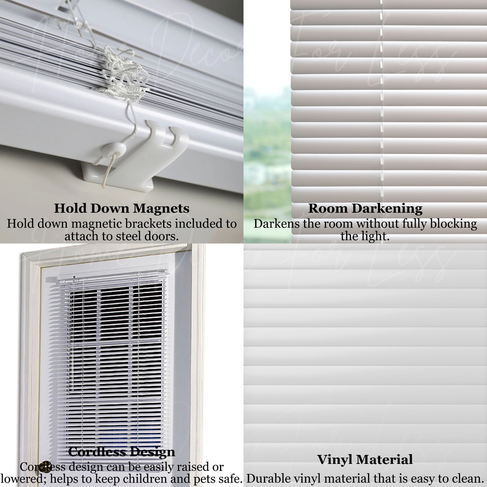 Magnetic Blind For Steel Door Window Vinyl Curtain Magnet Shade 25×40 or 25×68