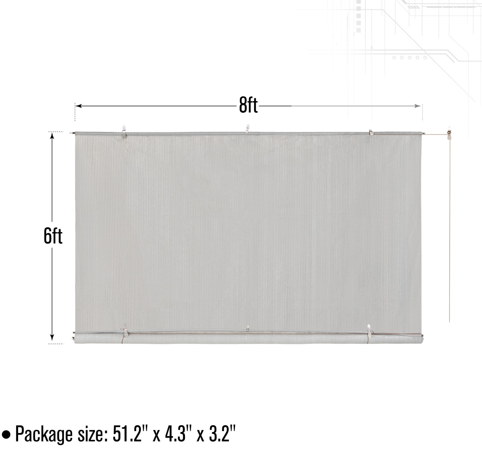 Roll Up Shade Roller Shade Blind for Outdoor Patio Porch Pergola Deck Office