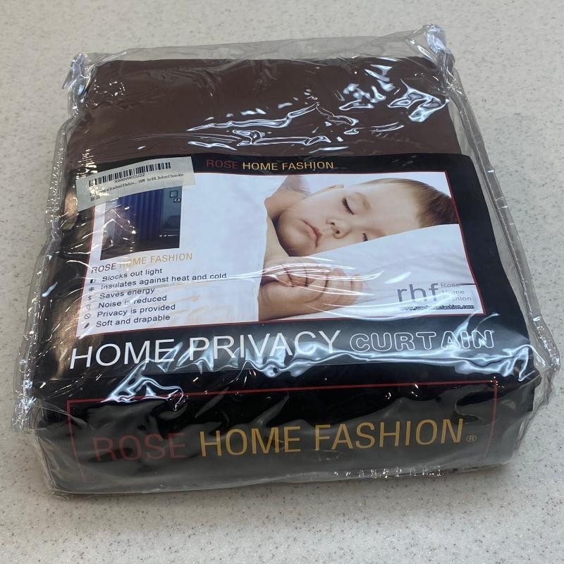NEW Rose Home Brown Privacy Curtain Room Divider 100 W X 84 L Soft Drapable