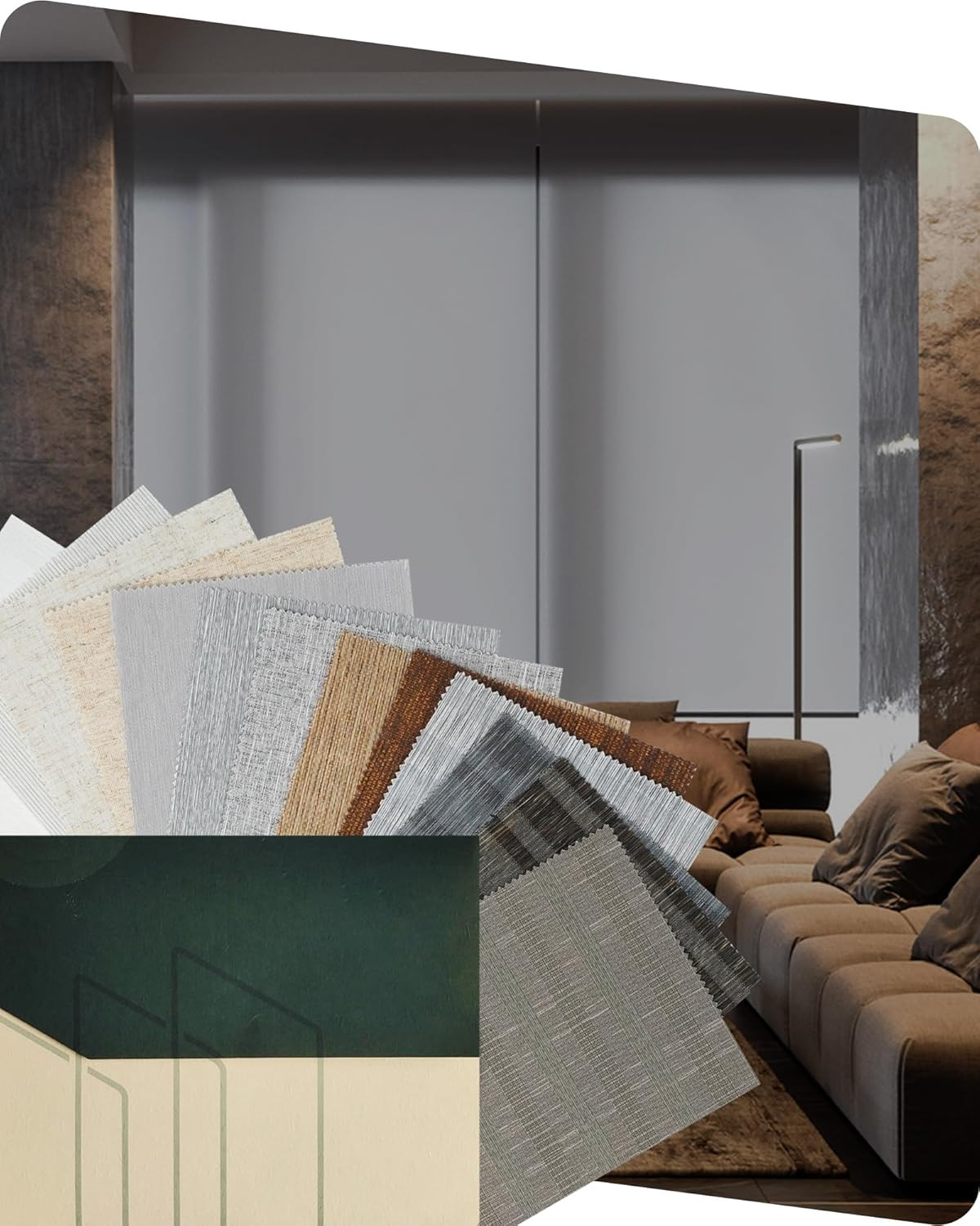 Motorized Blinds with Remote, Light Filtering Smart Blinds Compatible with Alexa
