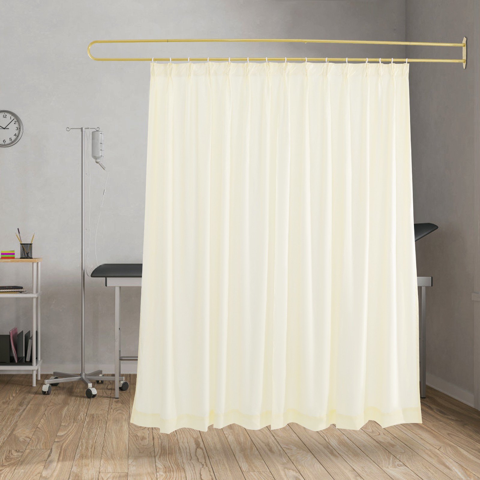 Partition Curtain With U-Shape Tube Privacy Partition Curtain Room Divider