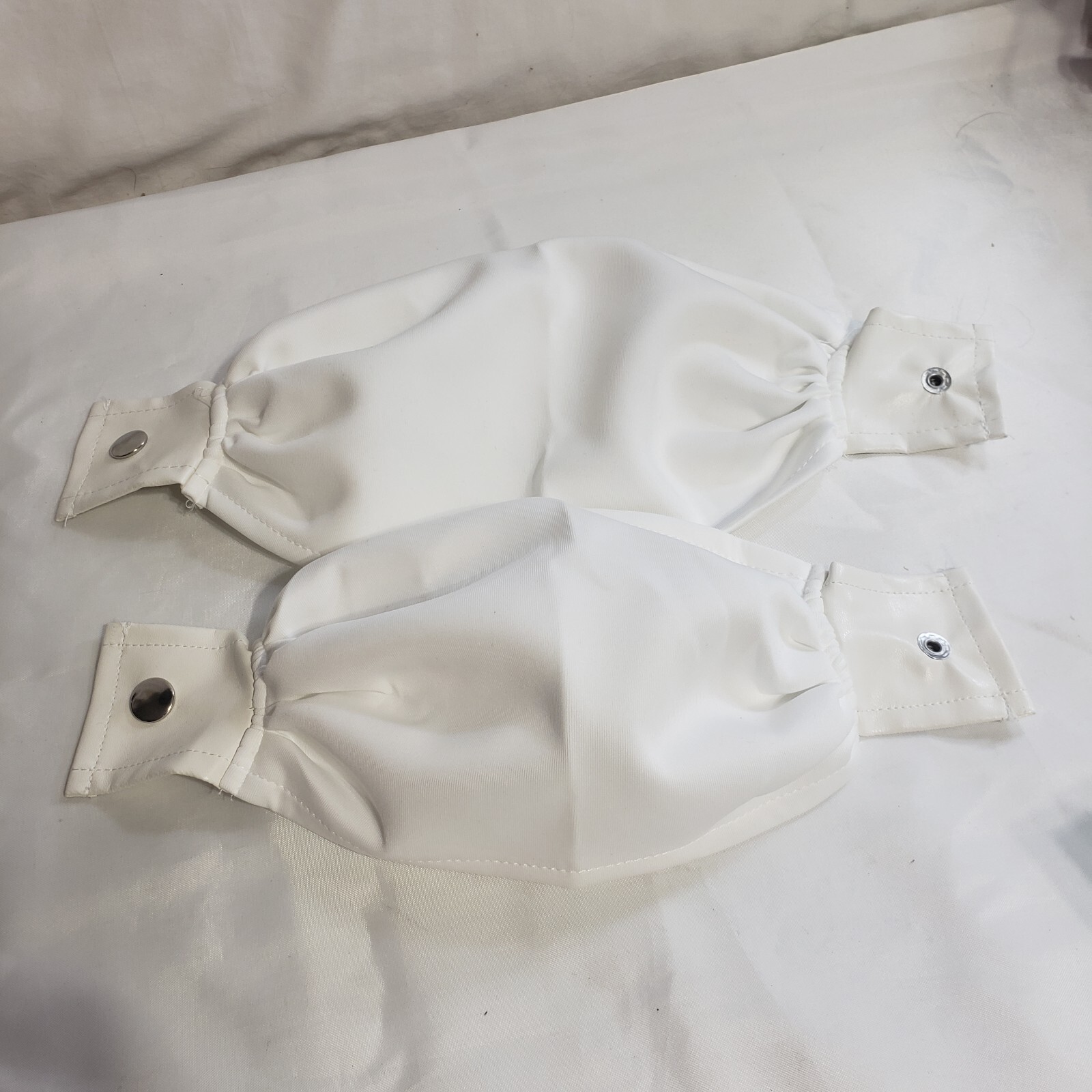 Curtain Tiebacks Ivory off white snap button set of 2