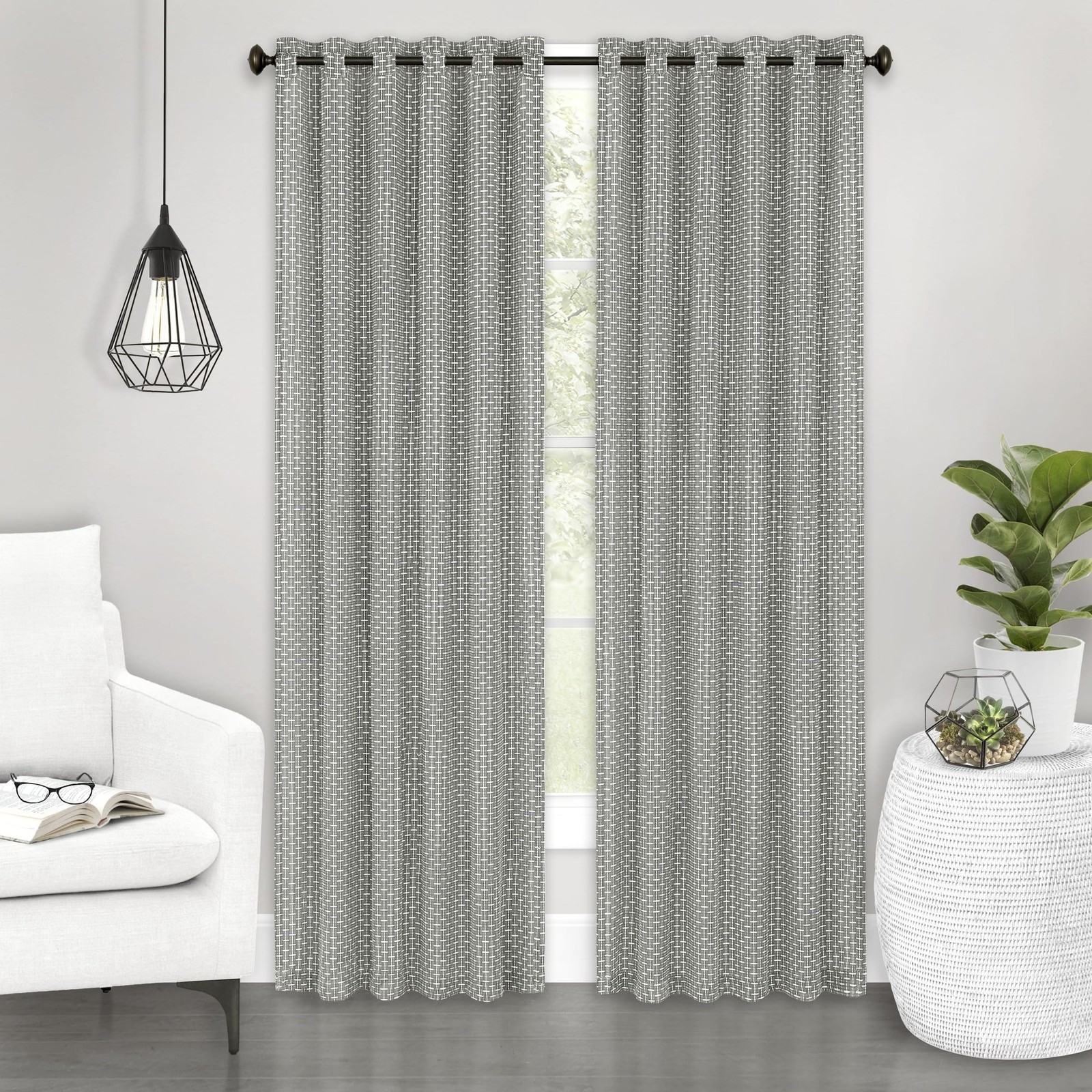 Achim Bedford Front Tab Window – 42 Inch Width 63 Inch Length 2-Inch