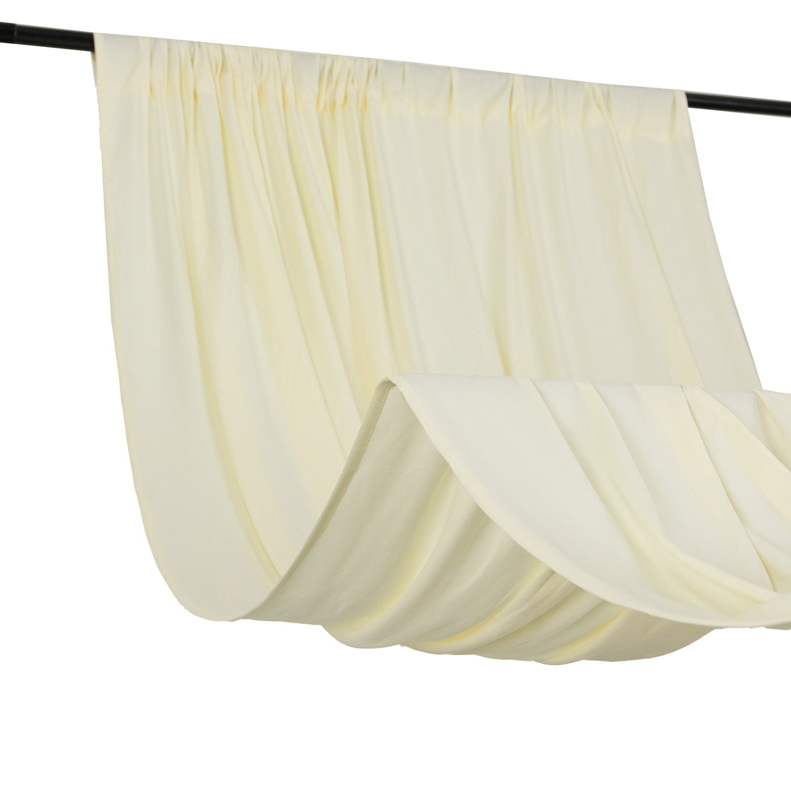16 ft IVORY 4-Way Stretch Spandex Divider Backdrop Curtain Party Wedding