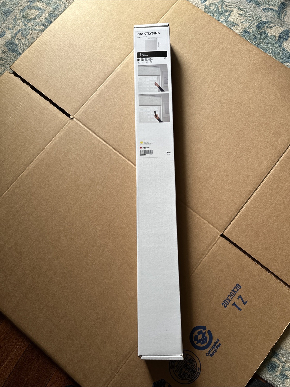 IKEA PRAKTLYSING Smart Cellular Blind 27×76¾” Wireless Battery White-NEW
