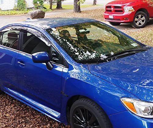 Gloss Black Carbon Fiber Front Quarter Window Louvers for 2015-2021 Subaru WRX/S