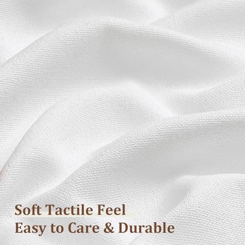 Kitchen Curtains 30 Inch Length – Semi Sheer 30″W x 30″L (Pack of 2) White