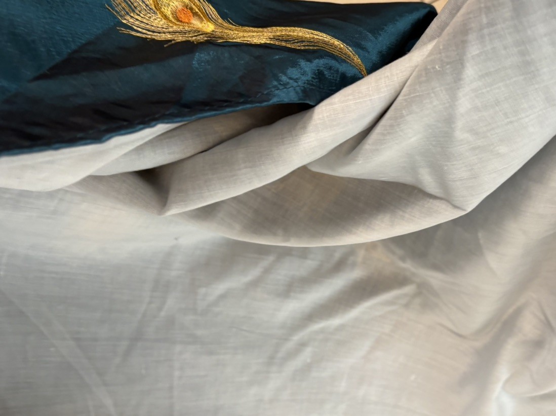 Pier 1 Imports Blue Peacock Feather Curtain Panels (4) 54 x 84