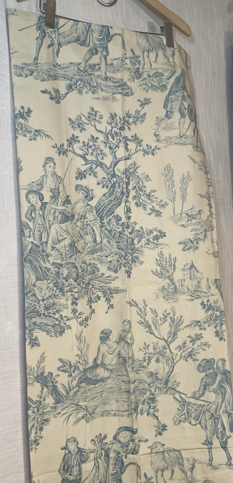 1 Maison d’ Hermine THE MILLER DENIM cotton CURTAIN PANEL back tab 50 X 84 NEW