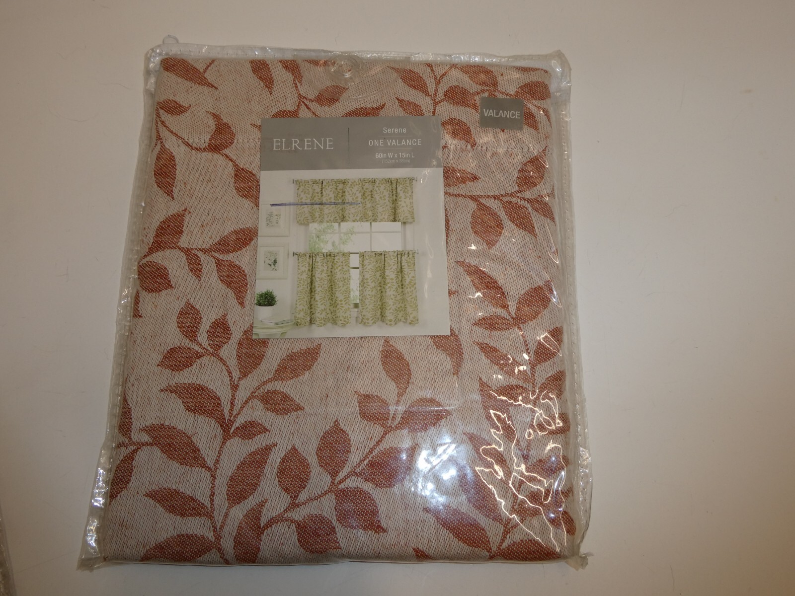 NEW Elrene Serene Kitchen Window (One Valance) 60″ wide x 15″ Long Color Spice