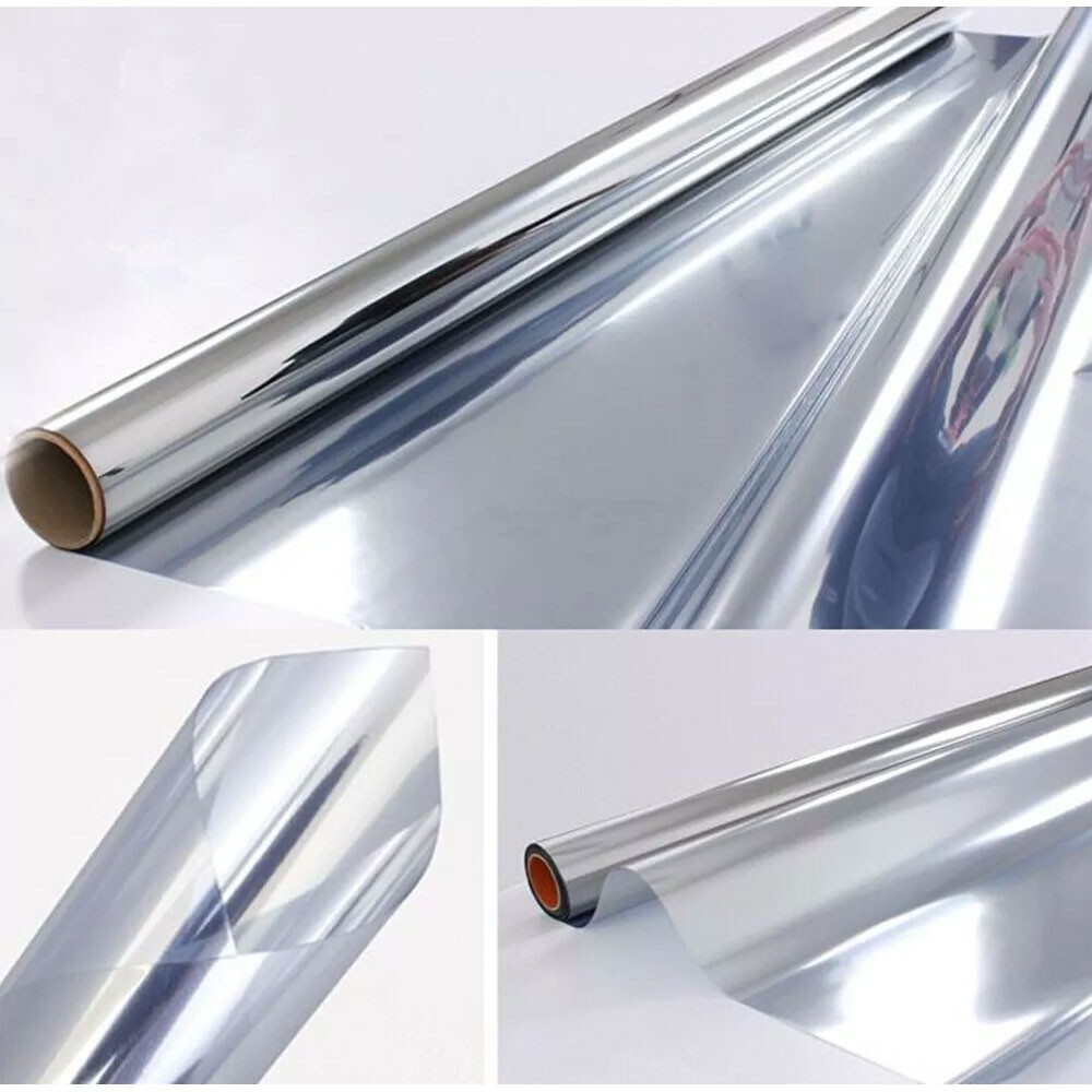 5m One Way Self Adhesive Privacy Window Film Mirror Tint UV Reflective Sun Block