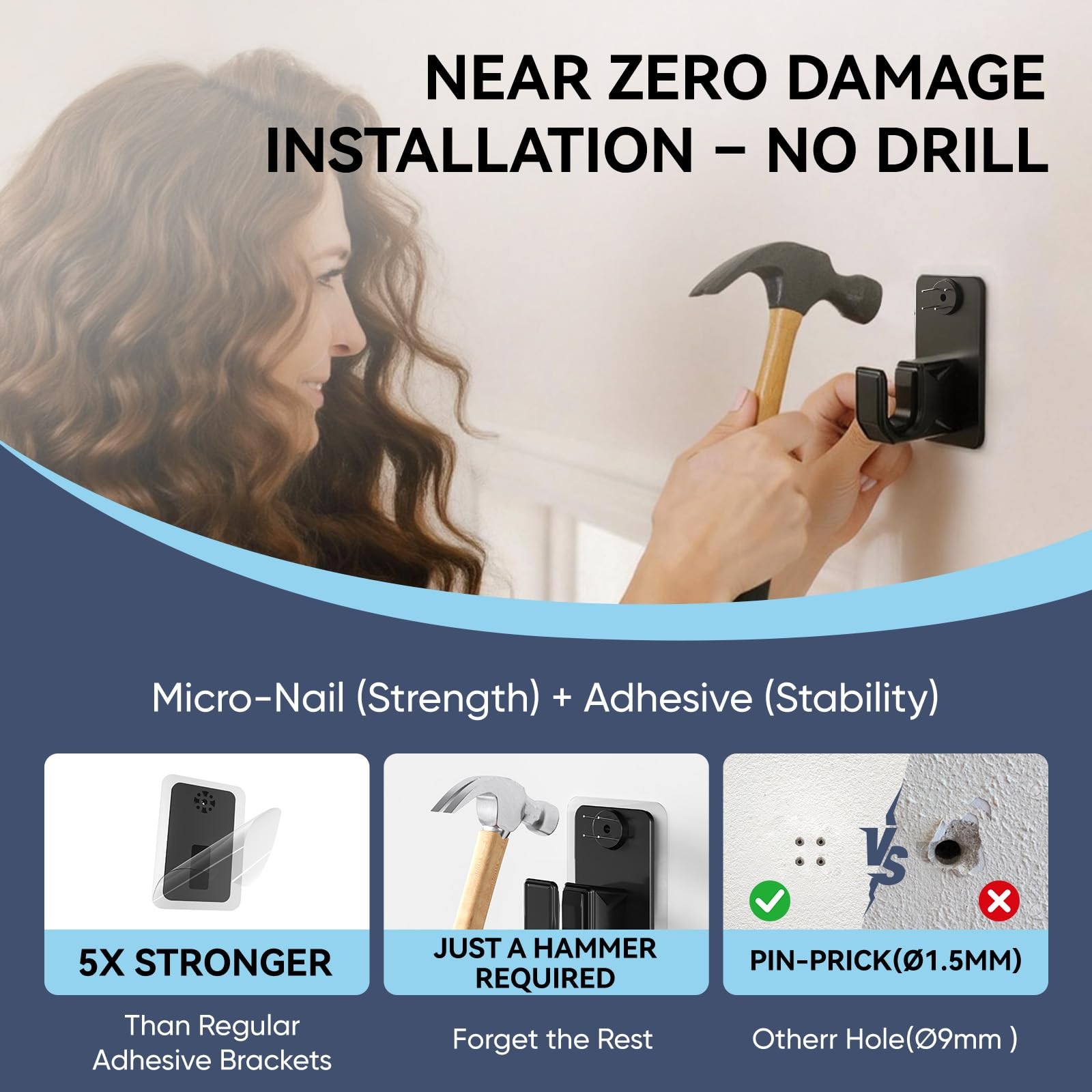 2.0 Upgraded No-Drill Curtain Rod for Windows 48 to 84 inches – Renter-Friend…