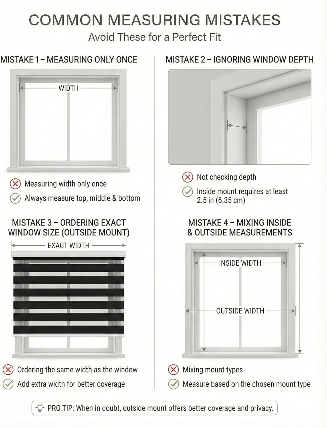 Cordless Zebra Blinds – 72″ Height, 22.5″ Width – Chic Light Filtering Privacy