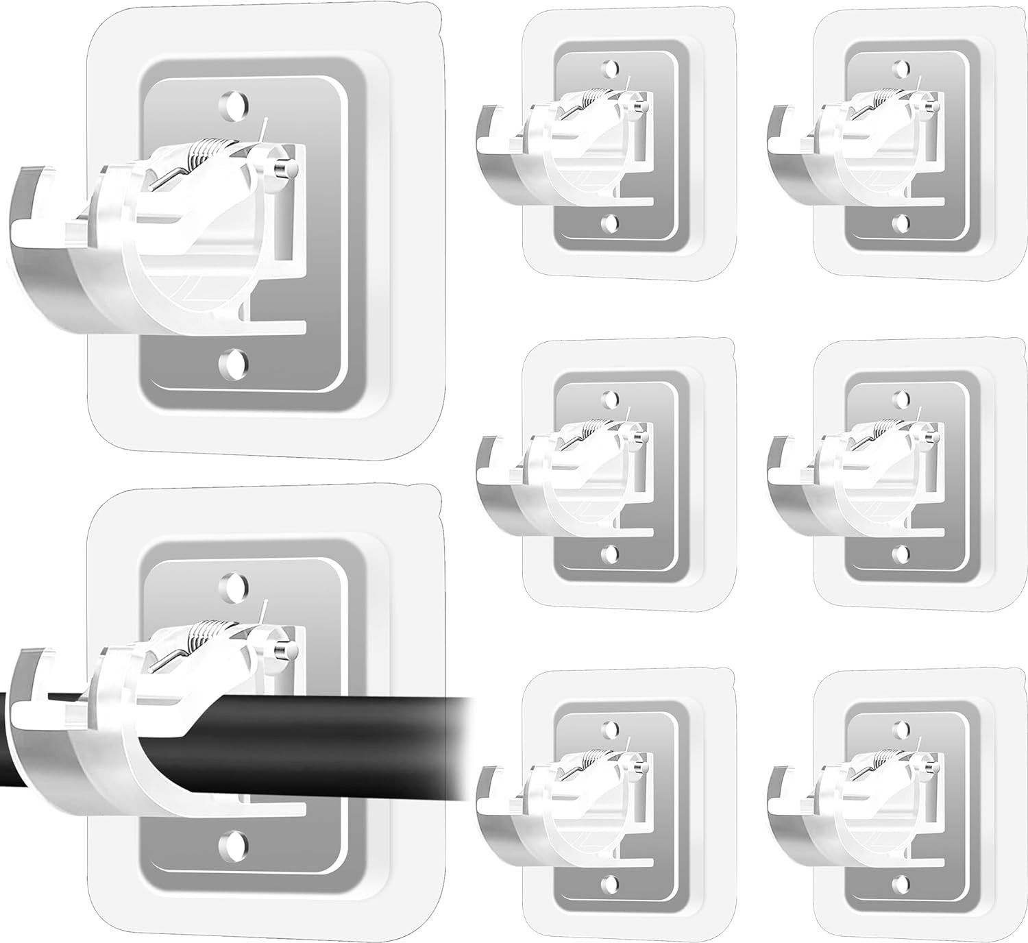 Codoule Self Adhesive No Drill Adjustable Curtain Rod Holder Hooks Brackets, Nai
