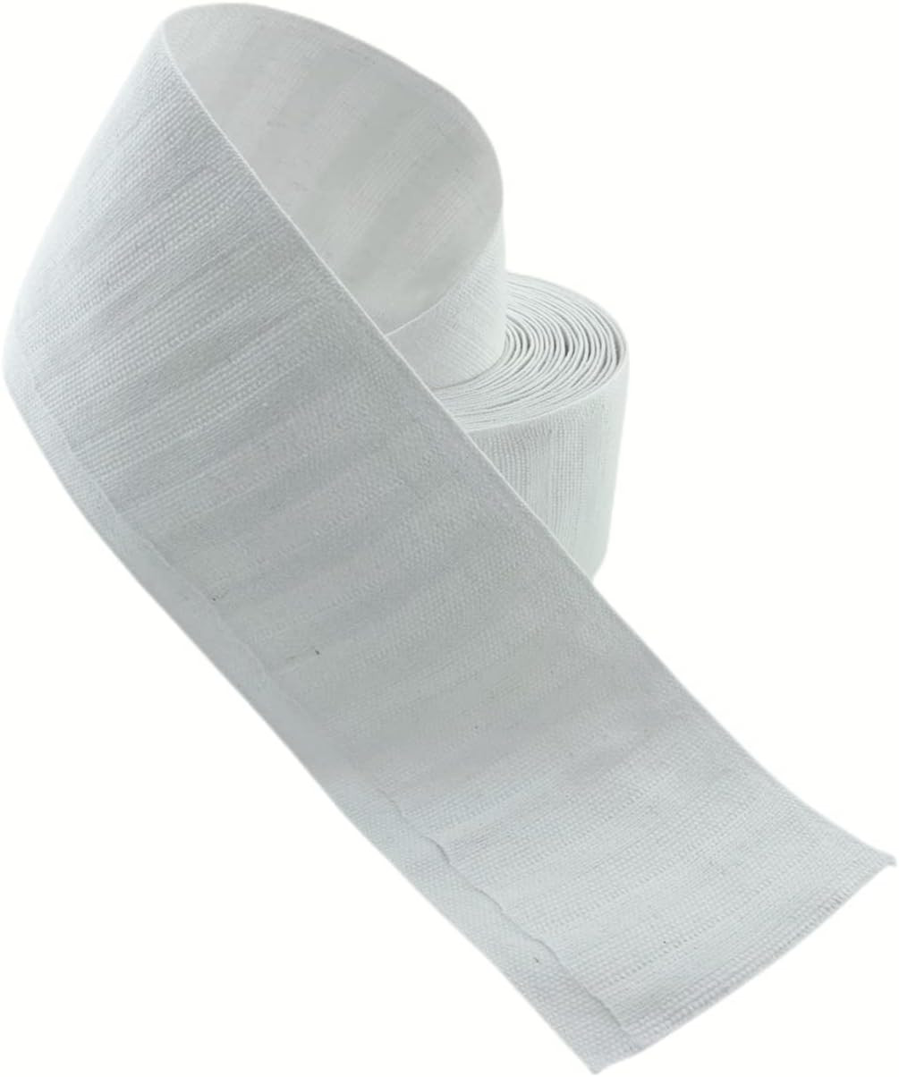 Cotton 3.2 Inch Curtain Heading Deep Pinch Pleat White Tape with Hook (6-Yard)