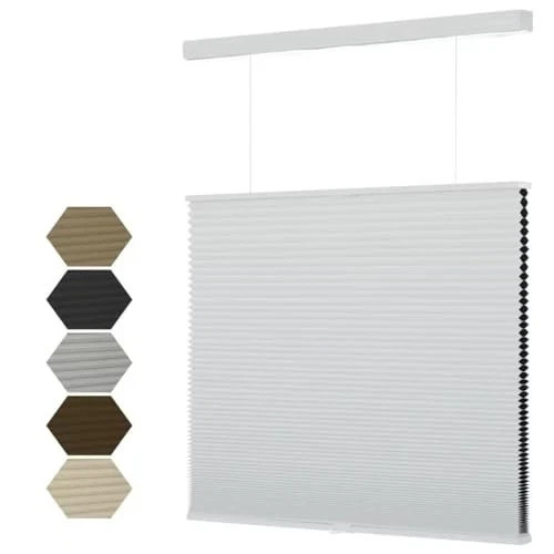 Top Down Bottom Up（TDBU Cellular Shades, 1.5 inch 40″W x 72″H White