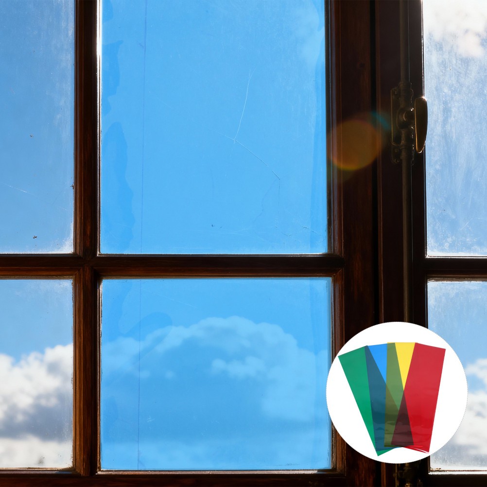 4 Rolls Vinyl Window Film Glass Colored Tint Decorative Decoration