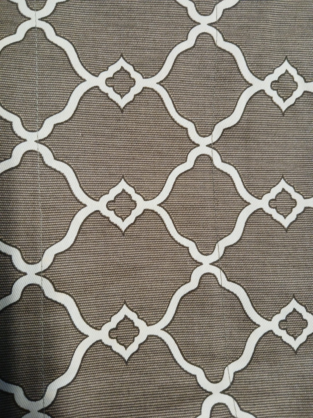 2 Waverly Home Classics Curtain Panel Drape Lattice Cream Brown Cotton 42×84