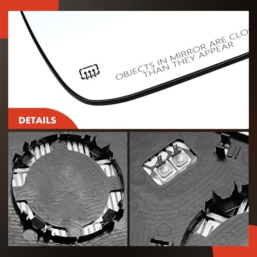2-PC Driver and Passenger Side Heated Mirror Glass with Backing Plate
