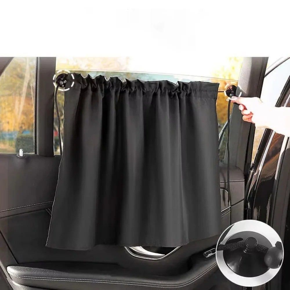 1× Car Sunshade Side Window Curtain Curtains with Suction Cups UV-Resistant 🚗