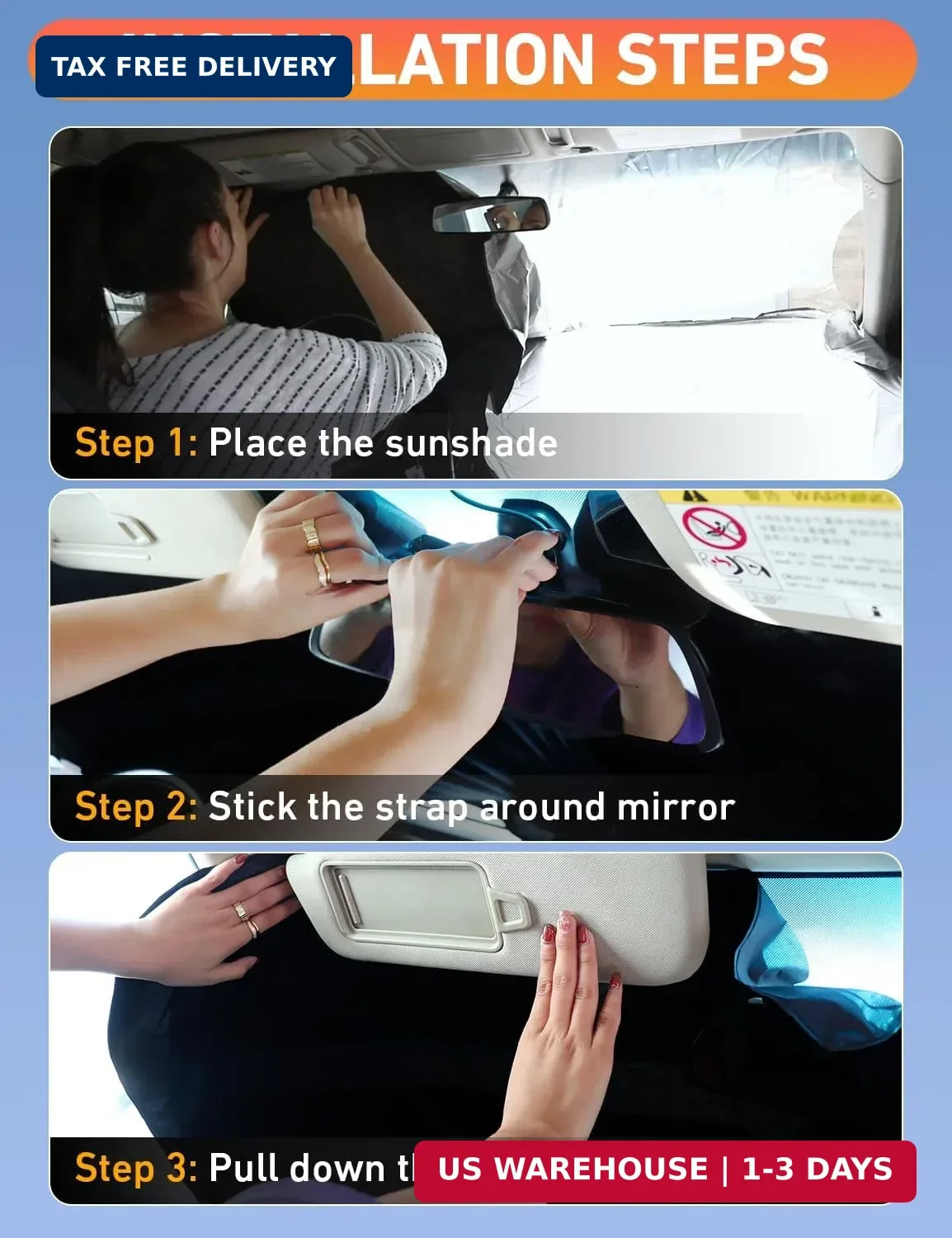 EcoNour Windshield Sunshade Compatible for Ford Ranger 2019-2024 2025 2026, Sun