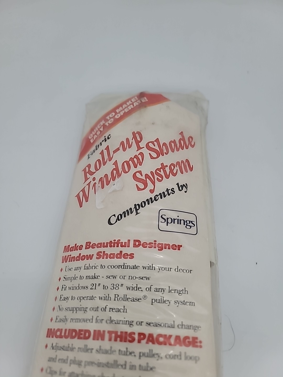 Fabric Roll-Up Window Shade System by Springs