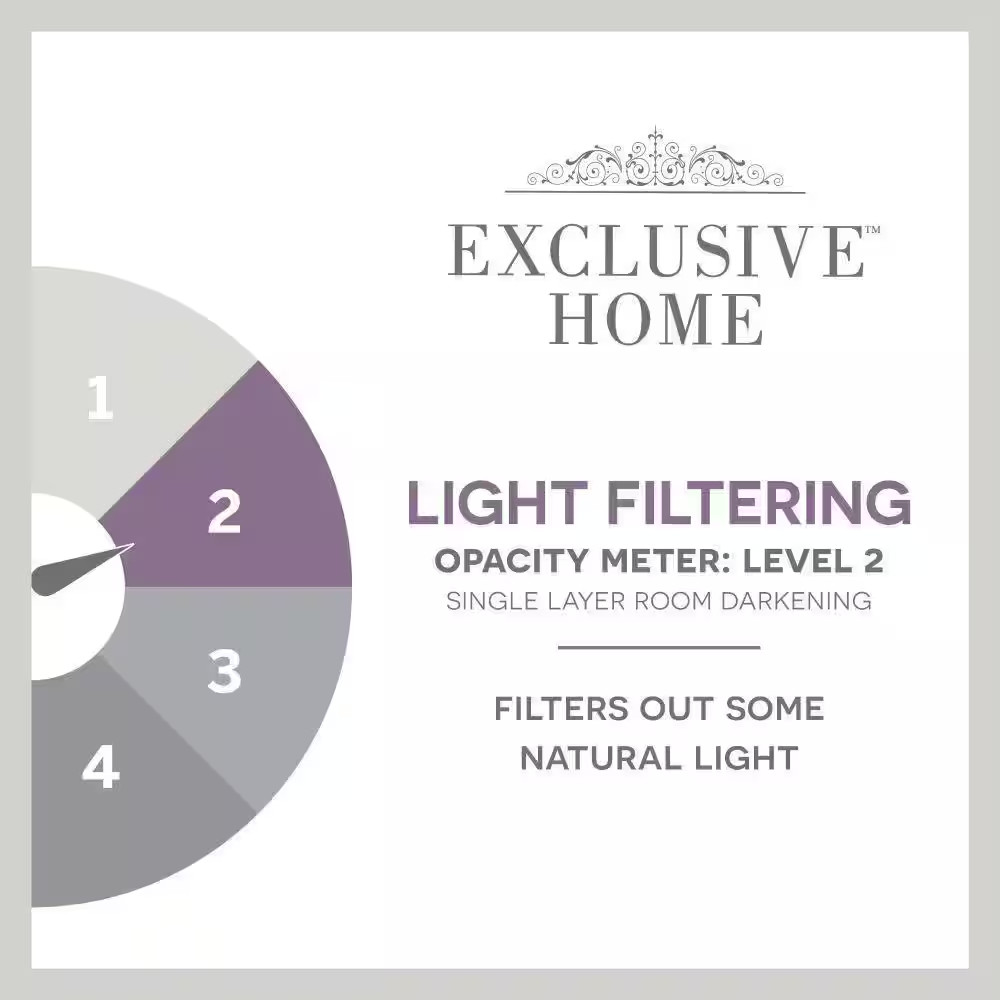 Loha Natural Solid Light Filtering 3″ Rod Pocket Tie up Shade, 54 In. W X 63 In.