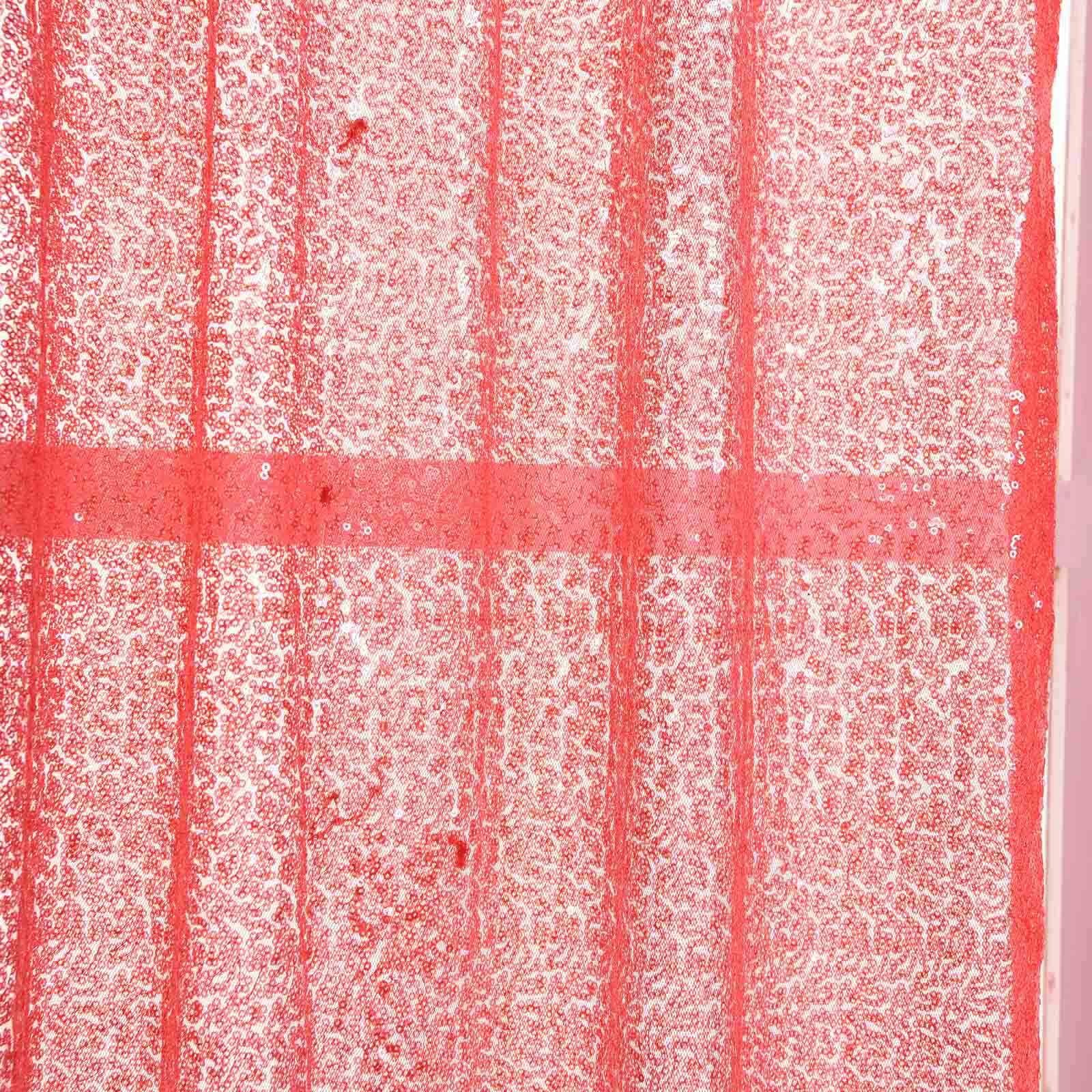 2 pcs Coral 52″ x 84″ Sequined Window CURTAINS Drapes Panels Backdrop Home SALE