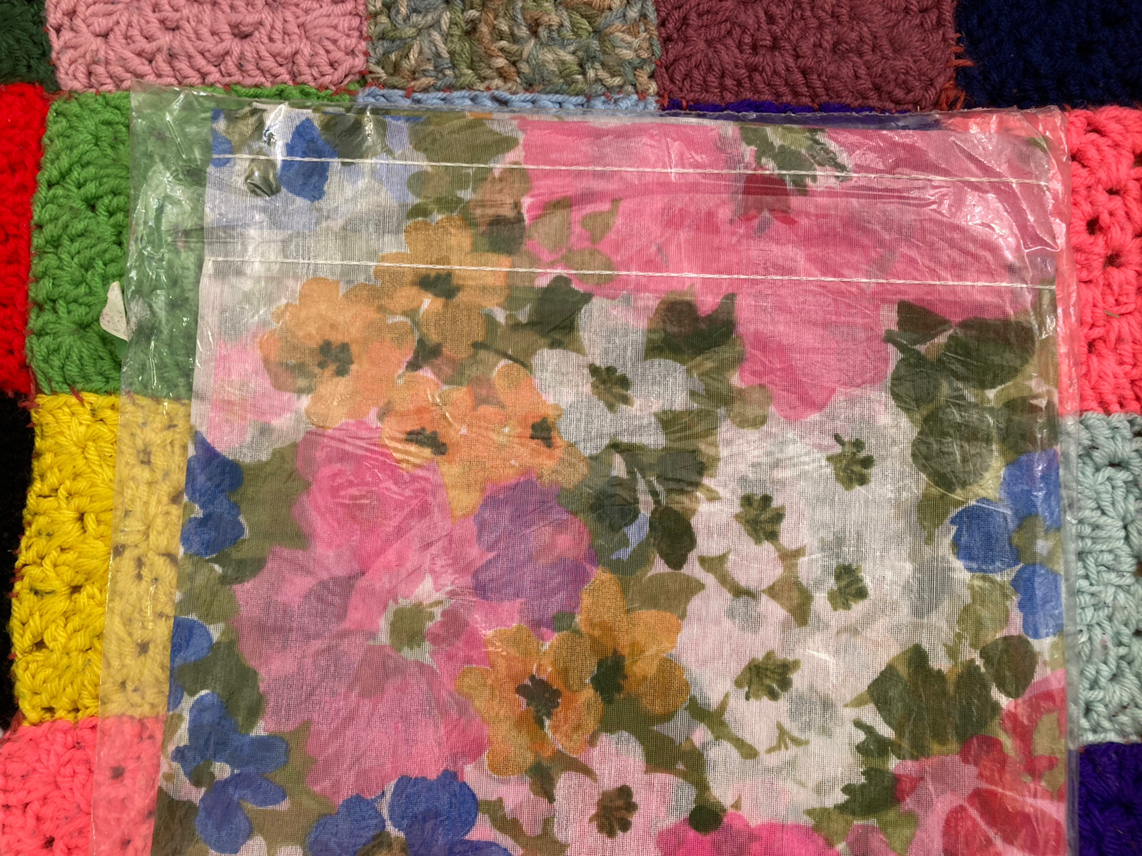 Vintage Curtains Suzy Tailored Tier FLOWERS Lot Of 2 NEW 60” X 11” Pink V264