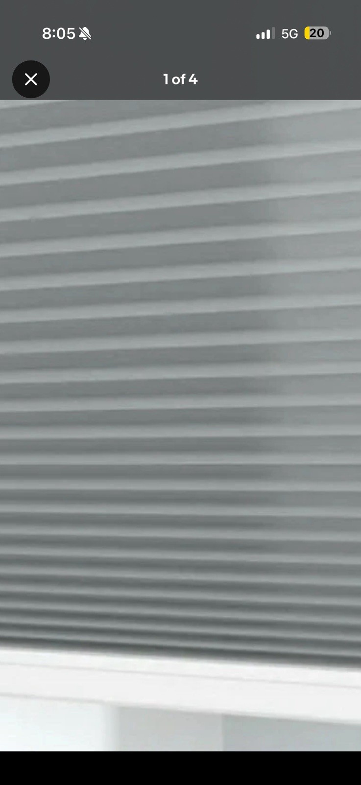Cellular Cordless Shade 33 1/2×48 1.5in TV Light Filtering Gray
