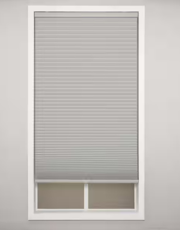 Sterling Gray Cordless Blackout Polyester Cellular Shades – 35 in. W x 64 in. L