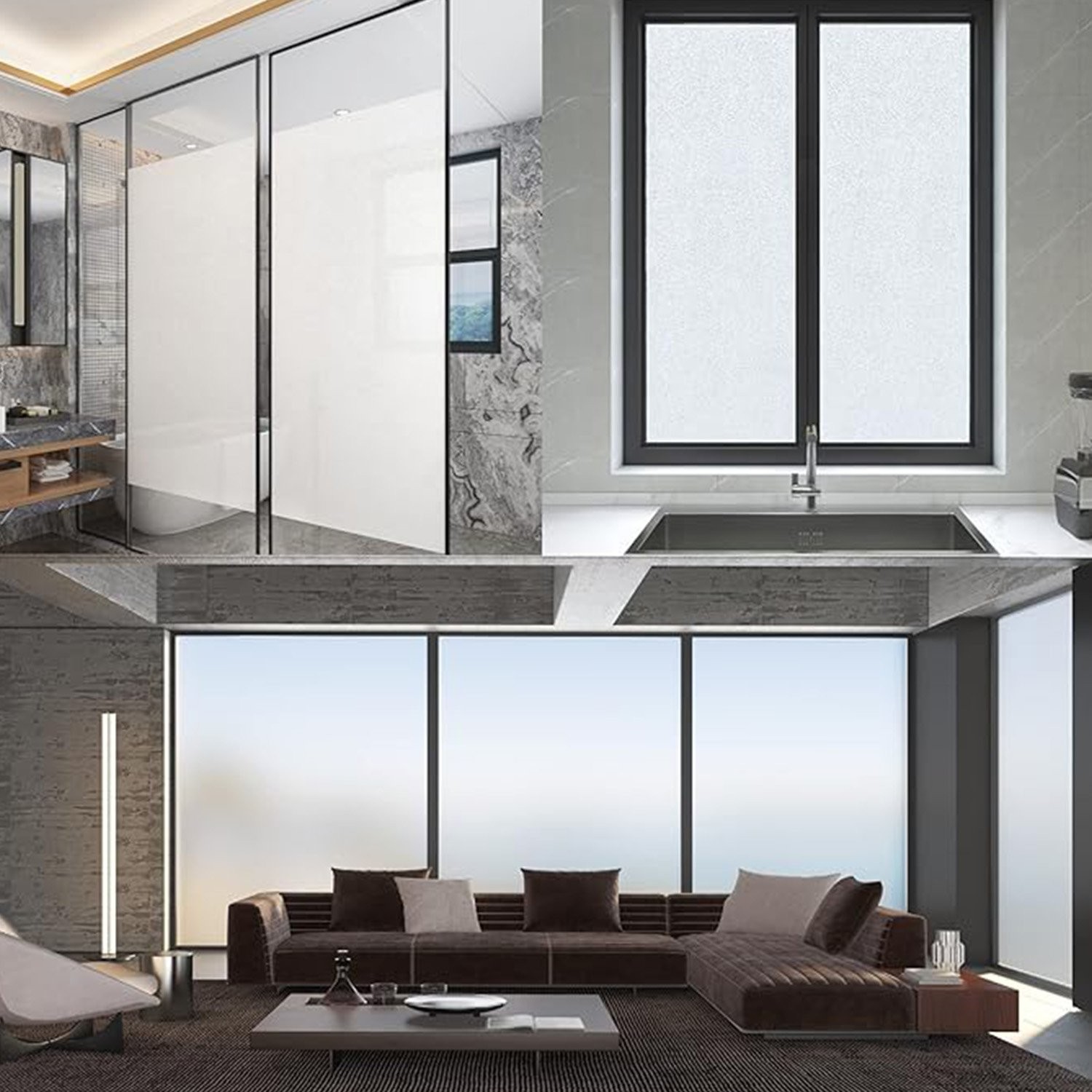 0%/5%/15%/20% VLT One Way Mirror&Frosted Window Film Multiple Colors Available